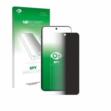 Parte frontale di una confezione del prodotto con il logo del marchio upscreen. Accanto è raffigurato il dispositivo Oppo F31 