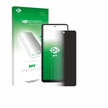 Parte frontale di una confezione del prodotto con il logo del marchio upscreen. Accanto è raffigurato il dispositivo Oppo K13x