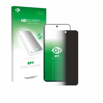 Parte frontale di una confezione del prodotto con il logo del marchio upscreen. Accanto è raffigurato il dispositivo Oppo A6 P