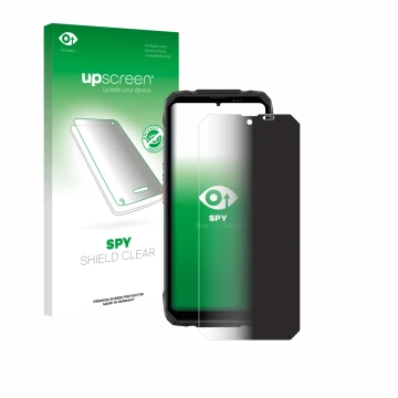 Parte frontale di una confezione del prodotto con il logo del marchio upscreen. Accanto è raffigurato il dispositivo Blackview