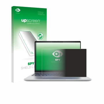 Parte frontale di una confezione del prodotto con il logo del marchio upscreen. Accanto è raffigurato il dispositivo HP EliteB