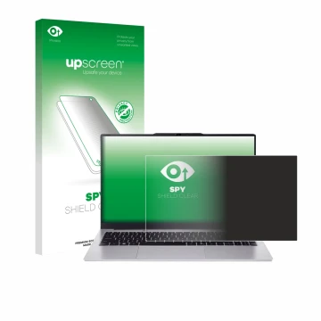 Parte frontale di una confezione del prodotto con il logo del marchio upscreen. Accanto è raffigurato il dispositivo Acer Aspi