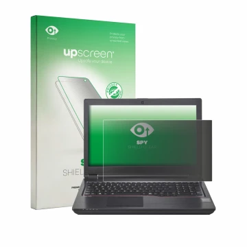 Parte frontale di una confezione del prodotto con il logo del marchio upscreen. Accanto è raffigurato il dispositivo Fujitsu C