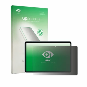 Parte frontale di una confezione del prodotto con il logo del marchio upscreen. Accanto è raffigurato il dispositivo Teclast P