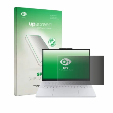 Parte frontale di una confezione del prodotto con il logo del marchio upscreen. Accanto è raffigurato il dispositivo Lenovo Go