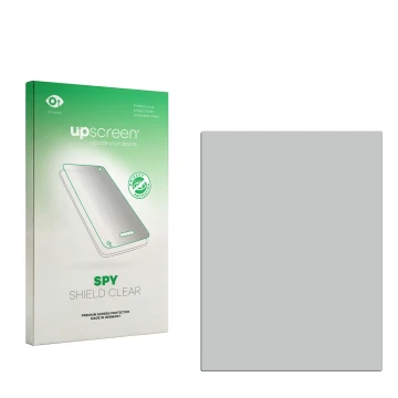 Parte frontale di una confezione del prodotto con il logo del marchio upscreen. Accanto si trova la protezione per lo schermo 