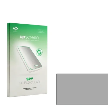 Parte frontale di una confezione del prodotto con il logo del marchio upscreen. Accanto si trova la protezione per lo schermo 