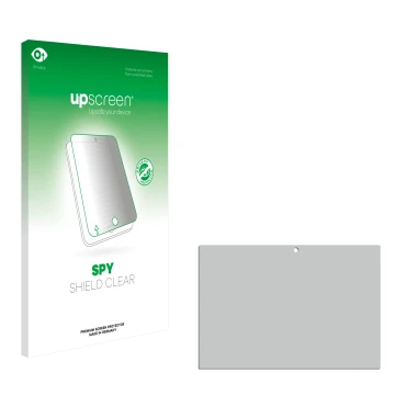 Parte frontale di una confezione del prodotto con il logo del marchio upscreen. Accanto si trova la protezione per lo schermo 
