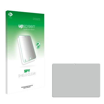 Parte frontale di una confezione del prodotto con il logo del marchio upscreen. Accanto si trova la protezione per lo schermo 