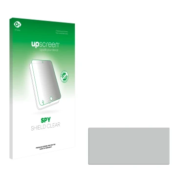 Parte frontale di una confezione del prodotto con il logo del marchio upscreen. Accanto si trova la protezione per lo schermo 
