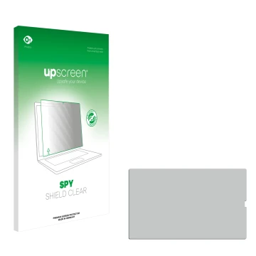 Parte frontale di una confezione del prodotto con il logo del marchio upscreen. Accanto si trova la protezione per lo schermo 