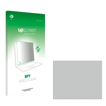 Parte frontale di una confezione del prodotto con il logo del marchio upscreen. Accanto si trova la protezione per lo schermo 