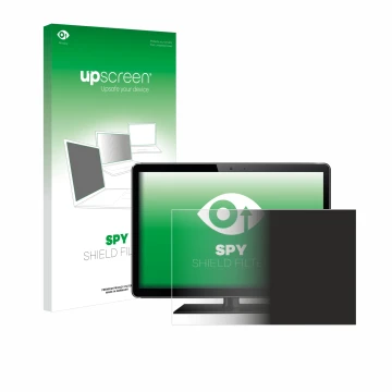 Parte frontale di una confezione del prodotto con il logo del marchio upscreen. Accanto è raffigurato il dispositivo con la re