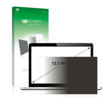 Parte frontale di una confezione del prodotto con il logo del marchio upscreen. Accanto è raffigurato il dispositivo con la re