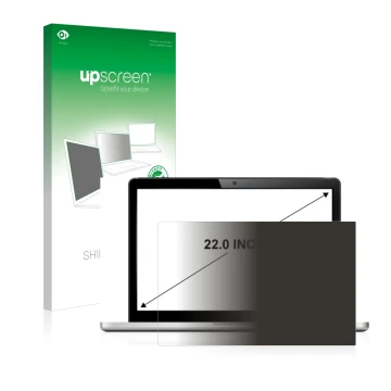 Parte frontale di una confezione del prodotto con il logo del marchio upscreen. Accanto è raffigurato il dispositivo con la re