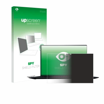 Parte frontale di una confezione del prodotto con il logo del marchio upscreen. Accanto è raffigurato il dispositivo Lenovo Th