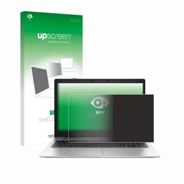 Parte frontale di una confezione del prodotto con il logo del marchio upscreen. Accanto è raffigurato il dispositivo HP EliteB