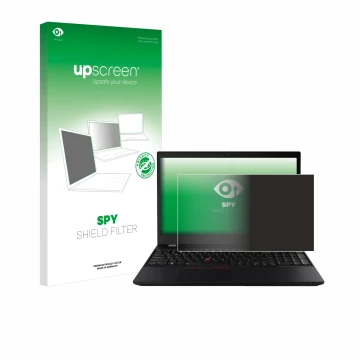 Parte frontale di una confezione del prodotto con il logo del marchio upscreen. Accanto è raffigurato il dispositivo Lenovo Th