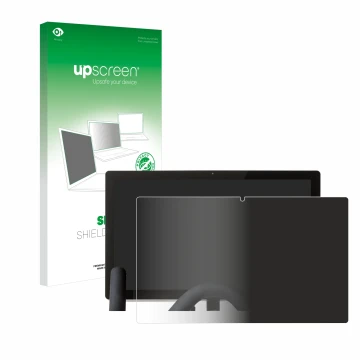 Parte frontale di una confezione del prodotto con il logo del marchio upscreen. Accanto è raffigurato il dispositivo Peloton B