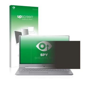 Parte frontale di una confezione del prodotto con il logo del marchio upscreen. Accanto è raffigurato il dispositivo MEDION Ak
