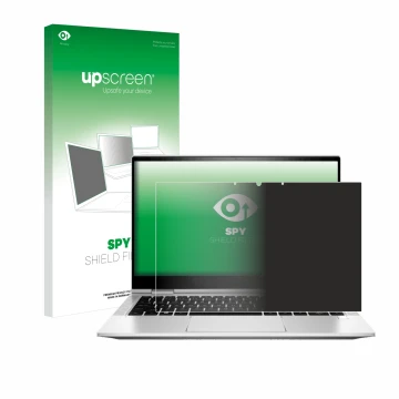 Parte frontale di una confezione del prodotto con il logo del marchio upscreen. Accanto è raffigurato il dispositivo HP EliteB