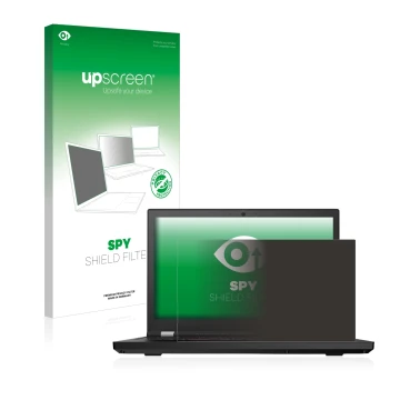 Parte frontale di una confezione del prodotto con il logo del marchio upscreen. Accanto è raffigurato il dispositivo Lenovo Th