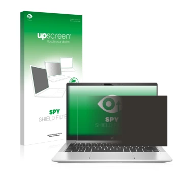 Parte frontale di una confezione del prodotto con il logo del marchio upscreen. Accanto è raffigurato il dispositivo HP ProBoo