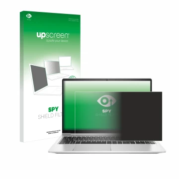 Parte frontale di una confezione del prodotto con il logo del marchio upscreen. Accanto è raffigurato il dispositivo HP ProBoo