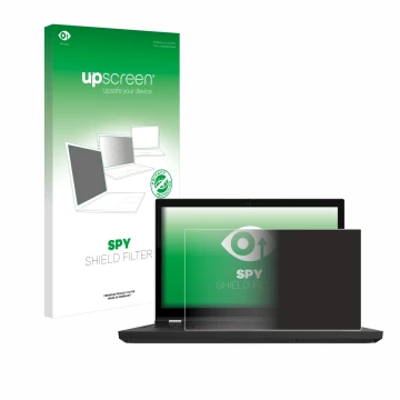 Parte frontale di una confezione del prodotto con il logo del marchio upscreen. Accanto è raffigurato il dispositivo Lenovo Th