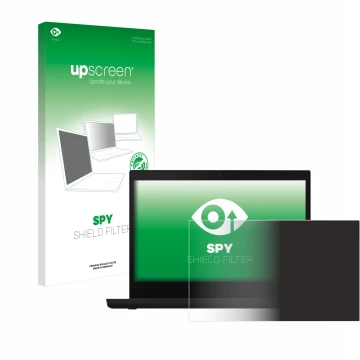 Parte frontale di una confezione del prodotto con il logo del marchio upscreen. Accanto è raffigurato il dispositivo Lenovo Th