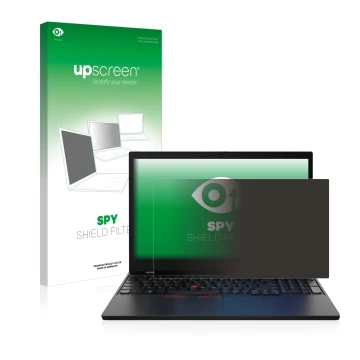 Parte frontale di una confezione del prodotto con il logo del marchio upscreen. Accanto è raffigurato il dispositivo Lenovo Th
