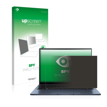 Parte frontale di una confezione del prodotto con il logo del marchio upscreen. Accanto è raffigurato il dispositivo ASUS ZenB