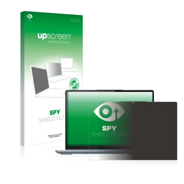 Parte frontale di una confezione del prodotto con il logo del marchio upscreen. Accanto è raffigurato il dispositivo Lenovo Id