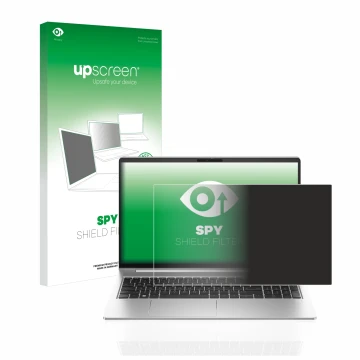 Parte frontale di una confezione del prodotto con il logo del marchio upscreen. Accanto è raffigurato il dispositivo HP ProBoo