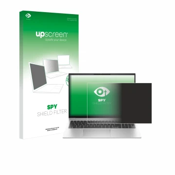 Parte frontale di una confezione del prodotto con il logo del marchio upscreen. Accanto è raffigurato il dispositivo HP EliteB