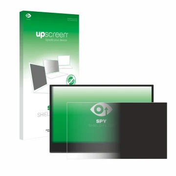 Parte frontale di una confezione del prodotto con il logo del marchio upscreen. Accanto è raffigurato il dispositivo Lenovo L1