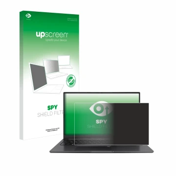 Parte frontale di una confezione del prodotto con il logo del marchio upscreen. Accanto è raffigurato il dispositivo ASUS Vivo