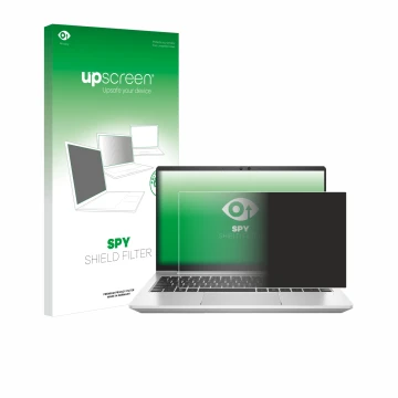 Parte frontale di una confezione del prodotto con il logo del marchio upscreen. Accanto è raffigurato il dispositivo HP ProBoo