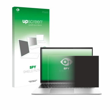Parte frontale di una confezione del prodotto con il logo del marchio upscreen. Accanto è raffigurato il dispositivo HP EliteB