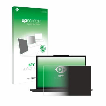 Parte frontale di una confezione del prodotto con il logo del marchio upscreen. Accanto è raffigurato il dispositivo Lenovo Th