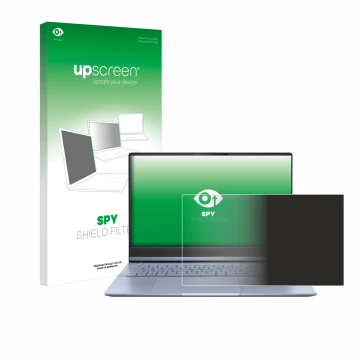 Parte frontale di una confezione del prodotto con il logo del marchio upscreen. Accanto è raffigurato il dispositivo ASUS Vivo