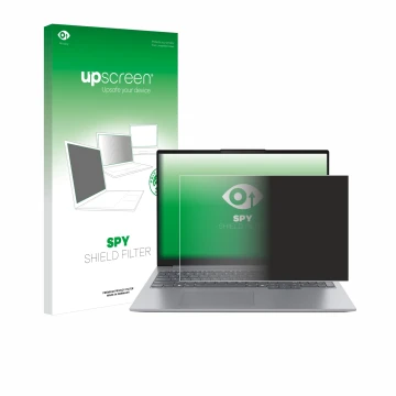 Parte frontale di una confezione del prodotto con il logo del marchio upscreen. Accanto è raffigurato il dispositivo Lenovo Th