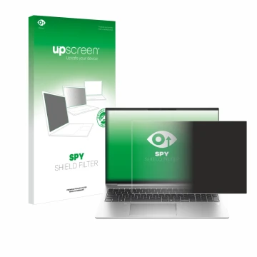 Parte frontale di una confezione del prodotto con il logo del marchio upscreen. Accanto è raffigurato il dispositivo HP EliteB