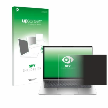 Parte frontale di una confezione del prodotto con il logo del marchio upscreen. Accanto è raffigurato il dispositivo HP ProBoo