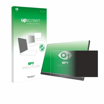 Parte frontale di una confezione del prodotto con il logo del marchio upscreen. Accanto è raffigurato il dispositivo Arzopa ‎6