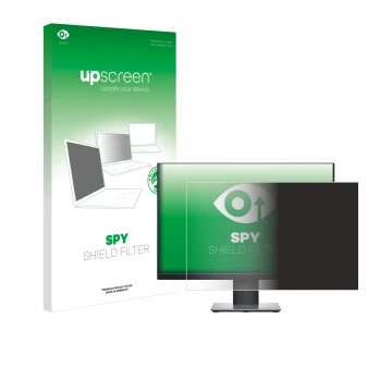 Parte frontale di una confezione del prodotto con il logo del marchio upscreen. Accanto è raffigurato il dispositivo Dell Prof
