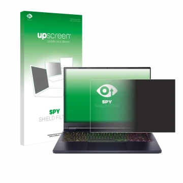 Parte frontale di una confezione del prodotto con il logo del marchio upscreen. Accanto è raffigurato il dispositivo Acer Pred
