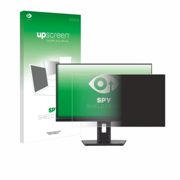 Parte frontale di una confezione del prodotto con il logo del marchio upscreen. Accanto è raffigurato il dispositivo Iiyama Pr