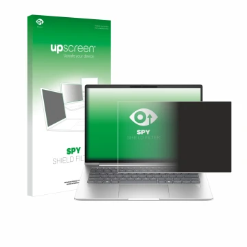 Parte frontale di una confezione del prodotto con il logo del marchio upscreen. Accanto è raffigurato il dispositivo HP ProBoo