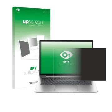 Parte frontale di una confezione del prodotto con il logo del marchio upscreen. Accanto è raffigurato il dispositivo HP ProBoo